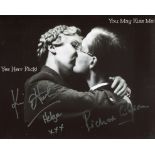 Allo Allo comedy 8x10 photo signed by actress Kim Hartman (Helga) and Richard Gibson (Herr Flick).