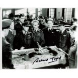 WW2 Dambusters movie 8x10 photo signed by actor Richard Todd. Good condition. All autographs come