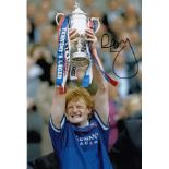 Autographed COLIN HENDRY 12 x 8 photo - Col, depicting the Rangers captain holding aloft the