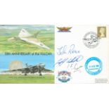 Falklands War Veteran John Reeve and 2 others Signed 50th Anniv of the Vulcan FDC. British Stamp