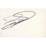 British Racing Driver David Coulthard Signed 5x3 inch White Signature Card. Signed in black ink.