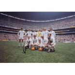 Autographed FRANCIS LEE 12 x 8 photo - Col, depicting a wonderful image showing England players