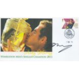 Tennis Andy Murray signed Wimbledon Mens Singles Champion 2013 FDC PM Congratulations Mount Pleasant