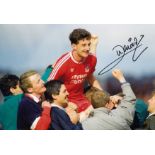 Autographed JOHN ALDRIDGE 12 x 8 photo - Col, depicting the Liverpool striker being chaired by