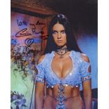 Sinbad 8x10 movie photo signed by actress Caroline Munro. Good condition. All autographs come with a