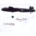 WW2 Dambusters 8x10 photo signed by Raid veteran George Johnson DFM and Dambusters movie actor