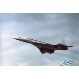 Concorde Air France 001 8x12 inch photo signed by early French Concorde test pilot Gilbert Defer,