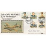 WW2 RAF FLt Lt Bill Reid VC Signed The Royal Air Force 50th Anniversary Benhams Silk Cachet Cover