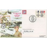 British Army General Sir John Hackett Signed 50th Anniv of the Glider Pilot Regiment FDC. 897 of