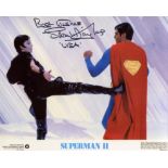 Superman 2 sci-fi movie scene 8x10 photo signed by actress Sarah Douglas (Ursa). Good condition. All