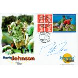 Rugby Martin Johnson signed Autographed editions FDC PM Cardiff Wales 1st October 1999. Good