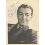 Robert Taylor signed 7x5 vintage black and white photo dedicated. Robert Taylor (born Spangler
