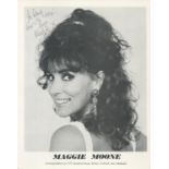 Maggie Moone signed 10x8 vintage black and white promo photo dedicated. Maggie Moone (Sandra