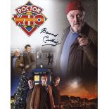 Bernard Cribbins signed 8x10 photo montage from his role as Wilf Mott in Doctor Who. Good condition.