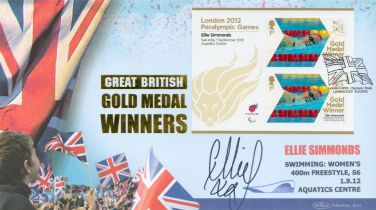 Paralympics Ellie Simmonds signed London 2012 Paralympic Games Athletics Swimming Women's 400m