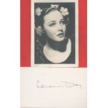 Laraine Day signed album page and 6x4 vintage black and white photo. Laraine Day (born La Raine