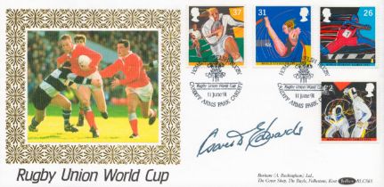 Rugby Gareth Edwards signed Rugby Union World Cup Benham FDC PM Home of Welsh Rugby Cardiff Arms