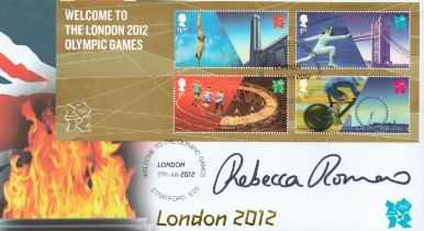 Olympics Rebecca Romero signed Welcome to London 2012 Olympic Games FDC PM Welcome to the Olympic