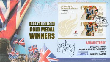 Paralympics Sarah Storey signed London 2012 Paralympic Games Women's C4-5 Road Race gold medal