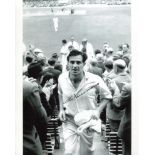 Freddie Trueman, 8x10 signed photo, Yorkshire and England fast bowler and the first cricketer ever