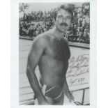 Tom Selleck signed 10x8 black and white photo dedicated. Thomas William Selleck ( born January 29,