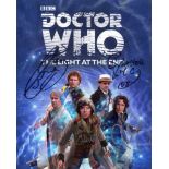 Doctor Who 8x10 photo signed by FOUR doctors, Tom Baker, Colin Baker, Paul McGann and Sylvester
