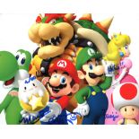 Super Mario Brothers 8x10 photo signed by Charles Martinet, the voice of Luigi - rare. Good