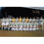 Autographed DAVID HAY 12 x 8 photo - Col, depicting a wonderful image showing Celtic players