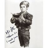 Oliver! 8x10 inch photo from one of the great British musicals, signed by actor Mark Lester who