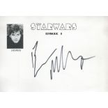 Star Wars Actor Ewan McGregor Signed Star Wars Episode 1 Photocopied 8x5 inch Sheet. Signed in black