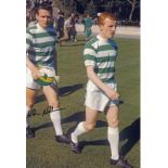 Autographed WILLIE WALLACE 12 x 8 photo - Col, depicting Celtic's Jimmy Johnstone, closely