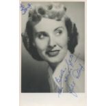 Jill Day signed 6x4 black and white photo dedicated. Yvonne Page, known professionally as Jill