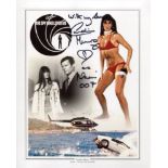 007 Bond actress Caroline Munro signed Spy Who Loved Me montage 8x10 photo. Good condition. All