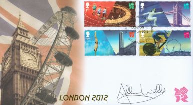 Olympics Alan Wells signed London 2012 commemorative FDC PM Welcome the London Games Stratford E20