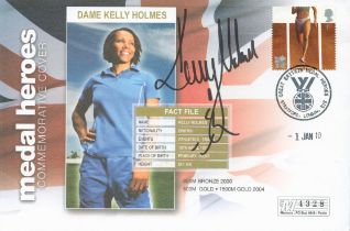 Olympics Dame Kelly Holmes signed Medal Heroes commemorative cover PM Great Medal Winners Heroes