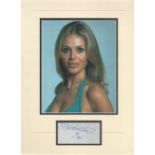 Britt Ekland 16x12 overall mounted signature piece includes signed album page. Britt Ekland (born