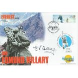 Everest Edmund Hillary signed Autographed Editions 2003, 50th Ann Cover. Postmarked 29th April