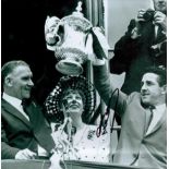 Dave Mackay signed 12x12 black and white photo pictured with the FA Cup while with Tottenham