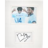 Football Wilfried Bony 14x11 Manchester City mounted signature piece includes signed white card