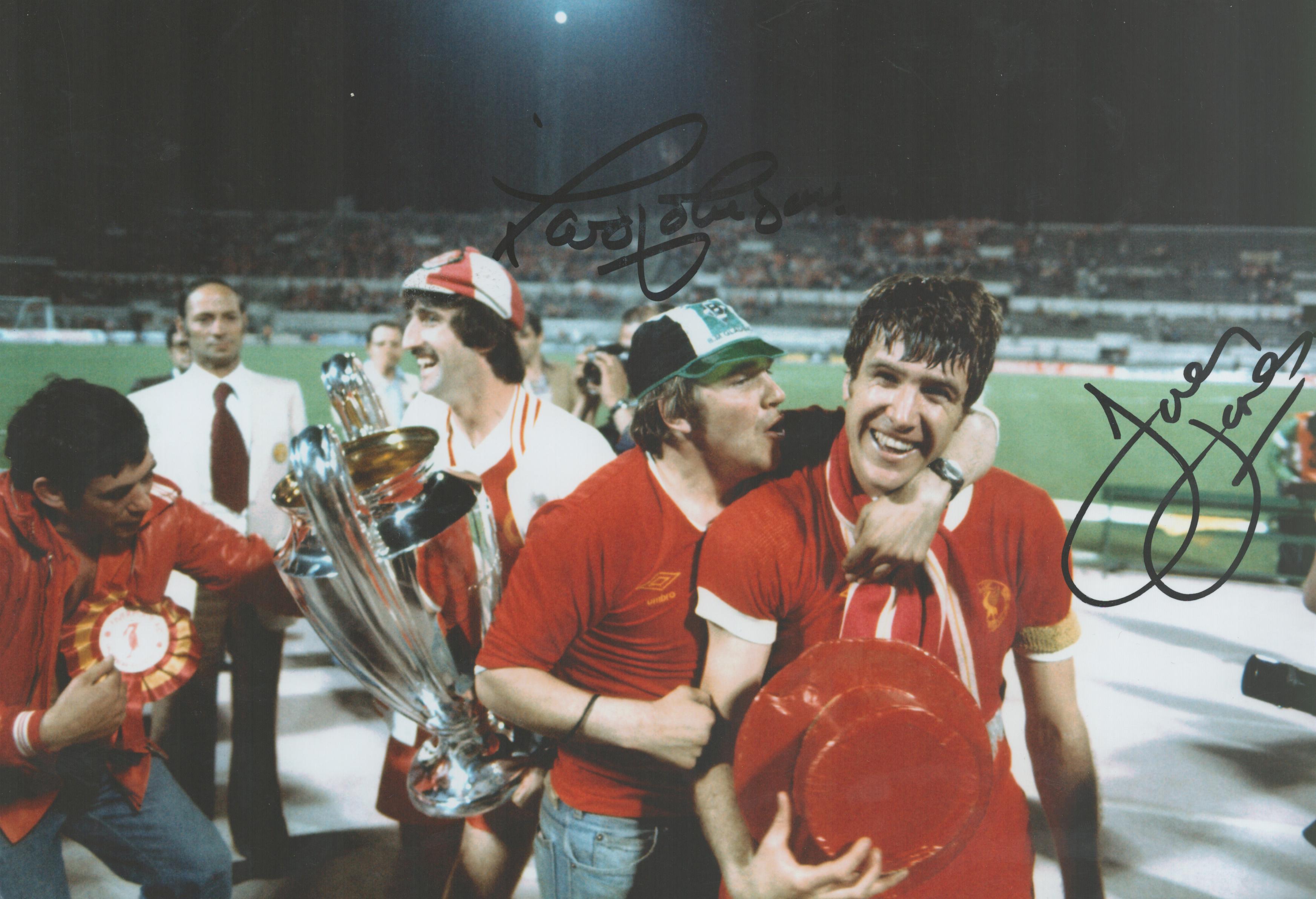 Football David Johnson and Joey Jones signed Liverpool colour photo. David Edward Johnson (born 23