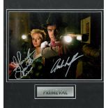 Primeval Hannah Spearritt and Andrew Lee Potts hand signed professionally mounted display. This