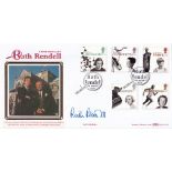 Ruth Rendell signed Crime Novelist FDC featuring 5 official stamps and two post marks dating 6th