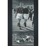 Autographed Bert Trautmann 12 X 8 Photo - Colorized, Depicting The Manchester City Goalkeeper Diving