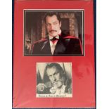 Vincent Price (1911-1993) Actor Signed Picture With 15x19 Double Mounted Horror Photos. Good