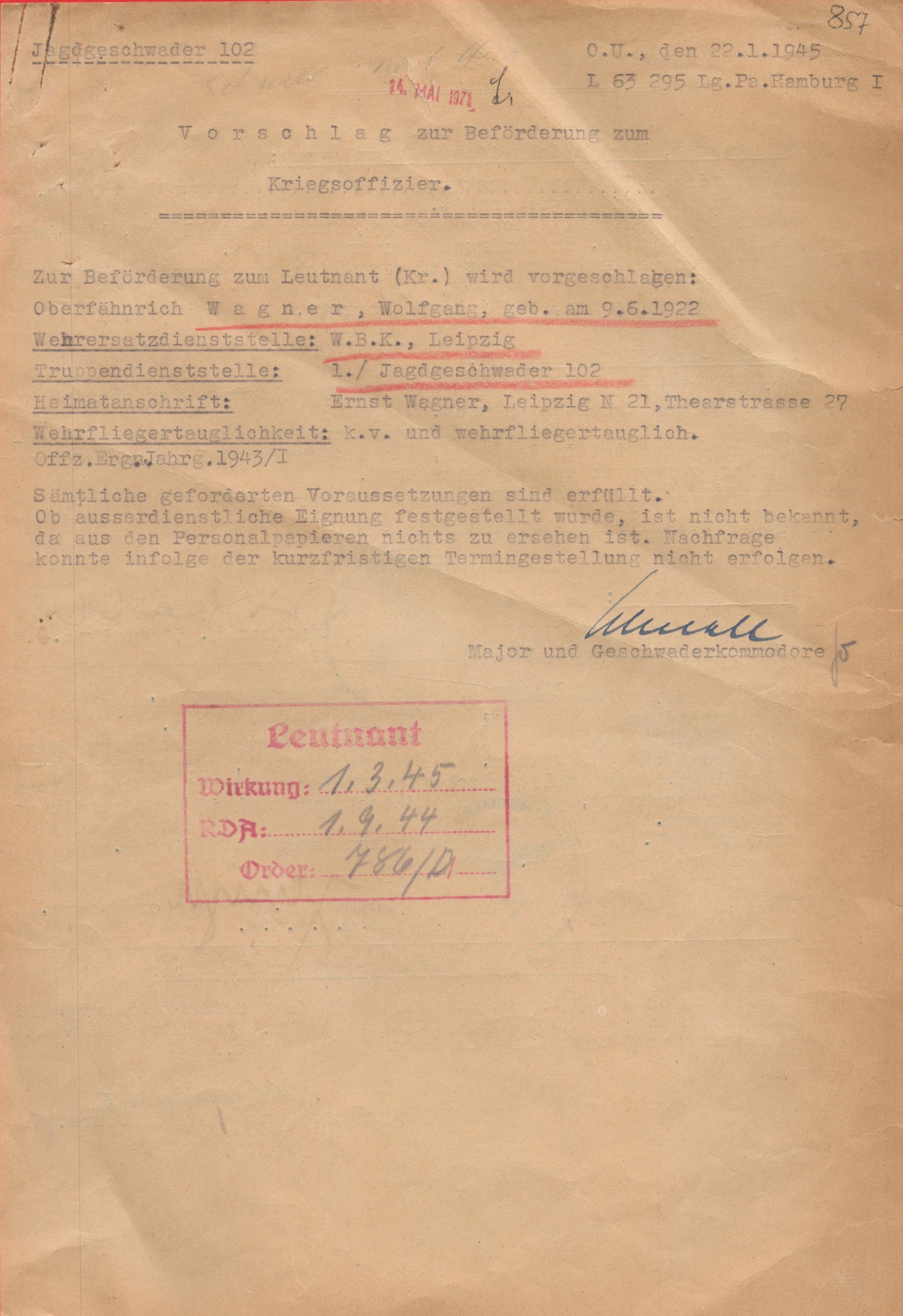 Luftwaffe World War II Multi signed original combat report features Knights Cross Winners Karl Heinz - Image 2 of 2