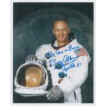 Buzz Aldrin Apollo 11 Moonwalker Astronaut signed 10 x 8 inch colour WSS White Space Suit photo.
