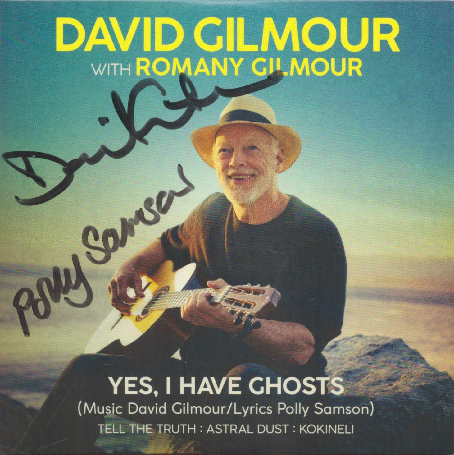 David Gilmour and Polly Samson signed CD sleeve for- Yes, I have Ghosts, with CD Plus, unsigned