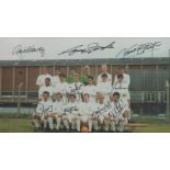 Autographed Leeds United 1968 12 X 8 Photo - Col, Depicting Leeds United Players Posing For A