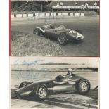 Motor Racing Tony Marsh and Ron Flockhart Signed on Separate Black and White Photos. Flockhart Photo