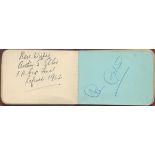 Small Vintage Autograph Book with 20 Plus Great Signatures From Sport. Signatures to include Brian